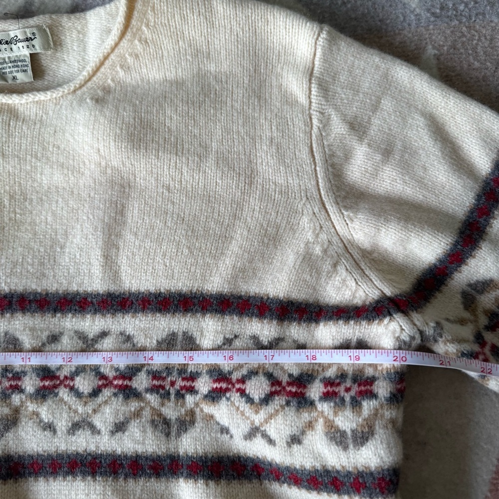 Eddie Bauer Lambs Wool Sweater XL/Large - Picture 11 of 13